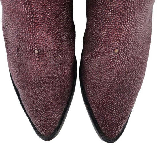 Nocona Stingray Red Mens Size 11.5D Maroon Burgundy Leather Cowboy Western Boots - Picture 5 of 16